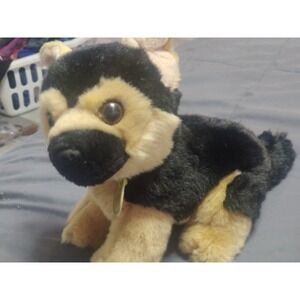 Aurora Miyoni Tots German Shepherd Puppy Plush Stuffed Animal Black Tan Dog